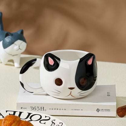 Cute Hand-painted Cat Mug