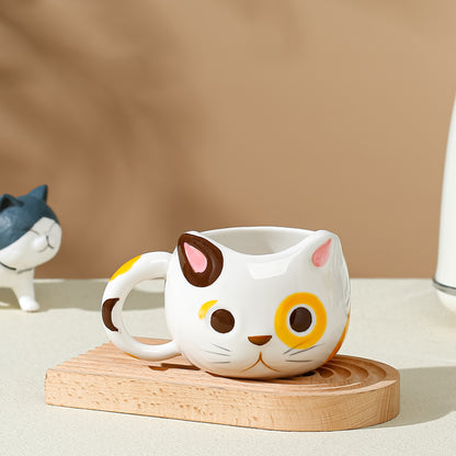 Cute Hand-painted Cat Mug