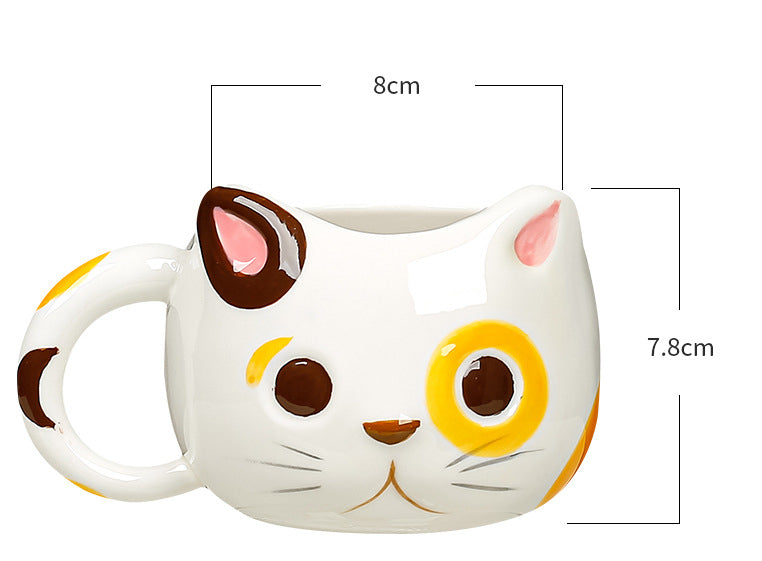 Cute Hand-painted Cat Mug