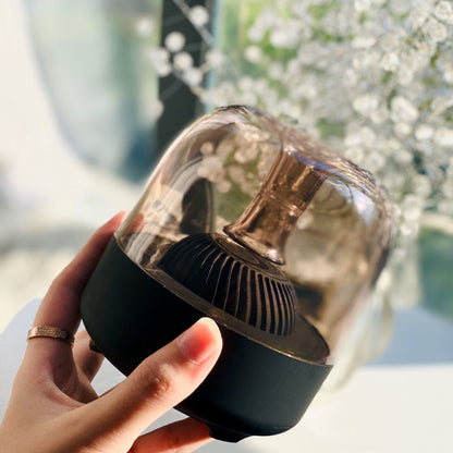 Mini Computer Bass Blue Glass Speaker