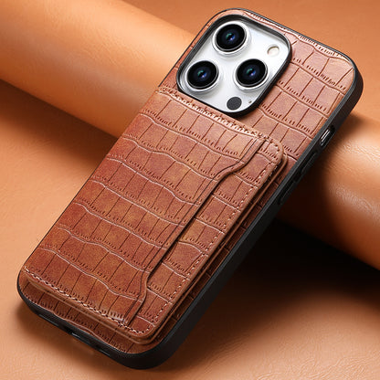 Card Pattern Leather Phone Case