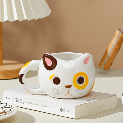 Cute Hand-painted Cat Mug