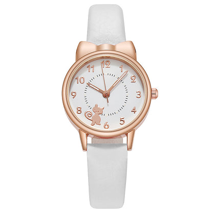 Kawai Cat Net Red Luminous Student Watch