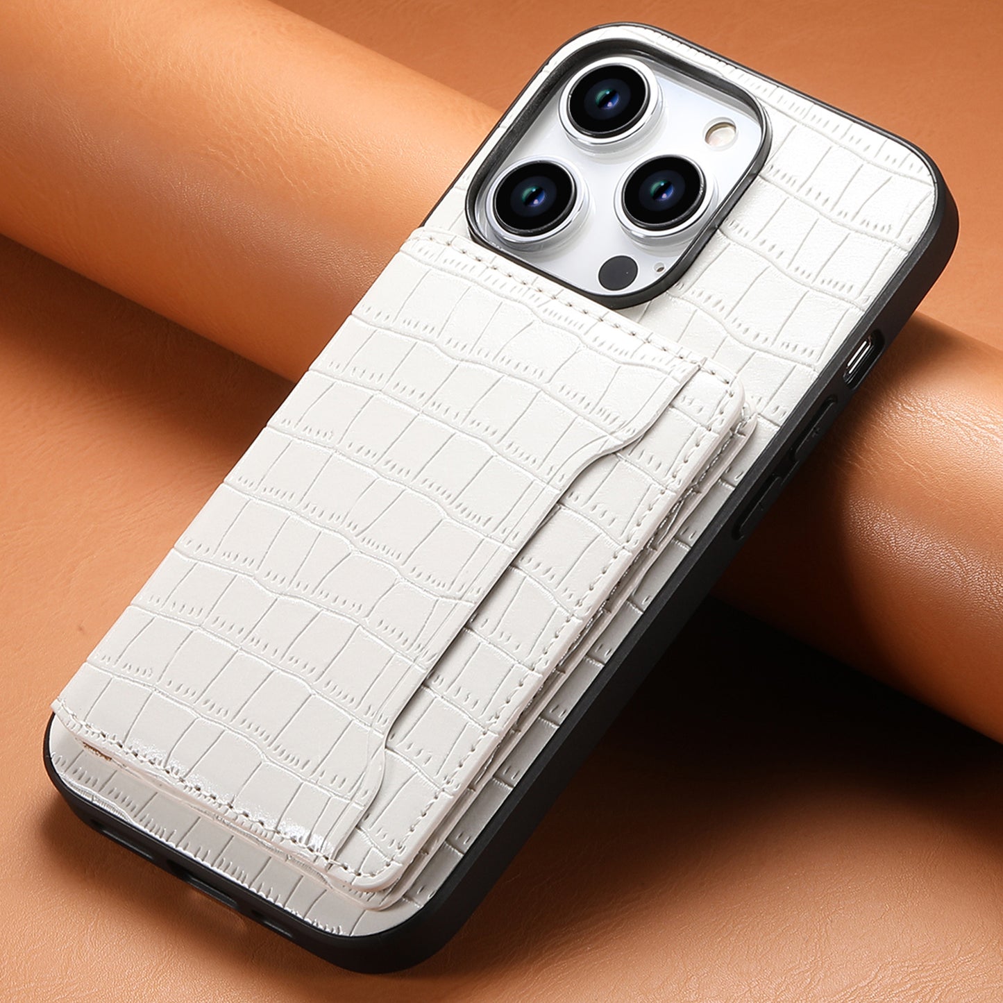 Card Pattern Leather Phone Case