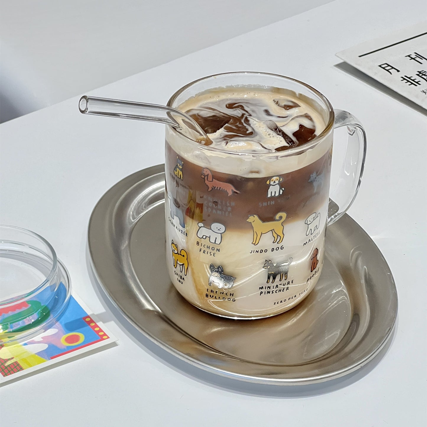 Creative Illustration Cute Pet Glass