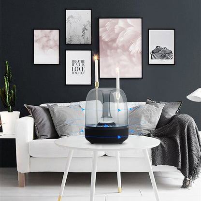 Mini Computer Bass Blue Glass Speaker