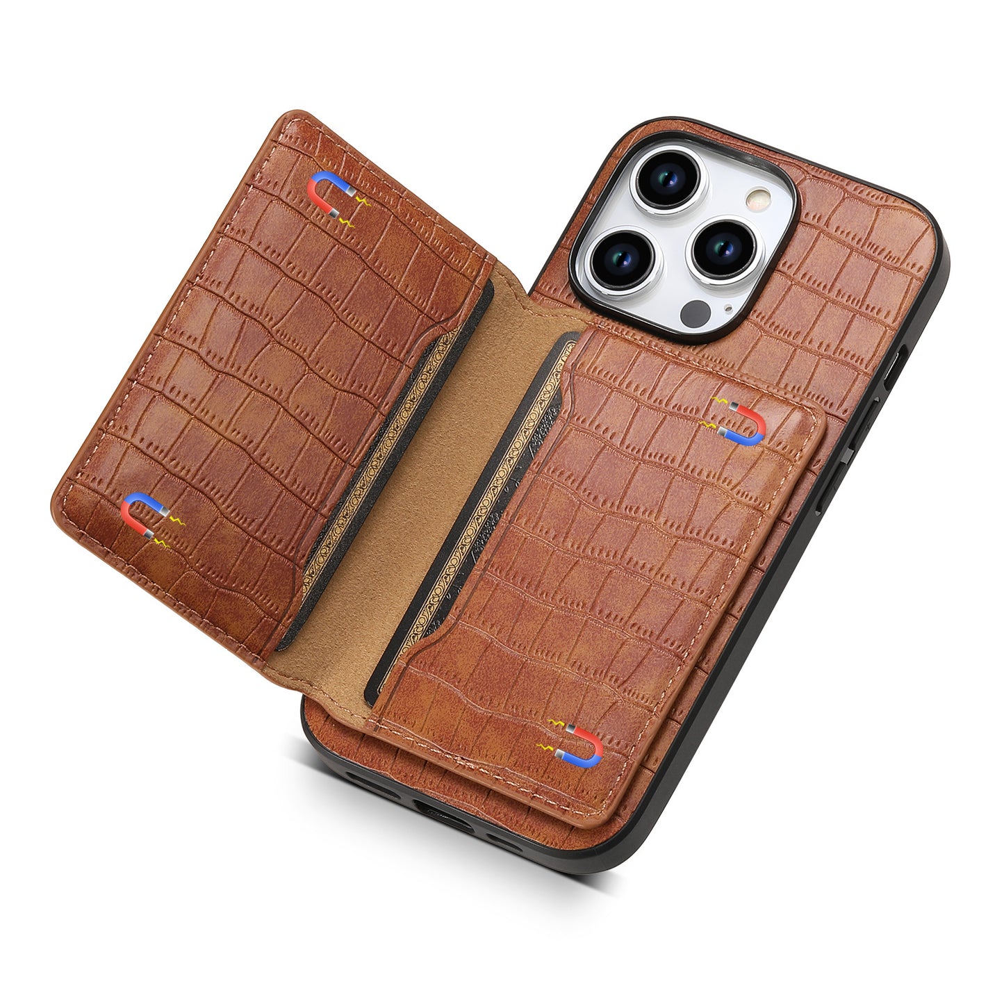 Card Pattern Leather Phone Case