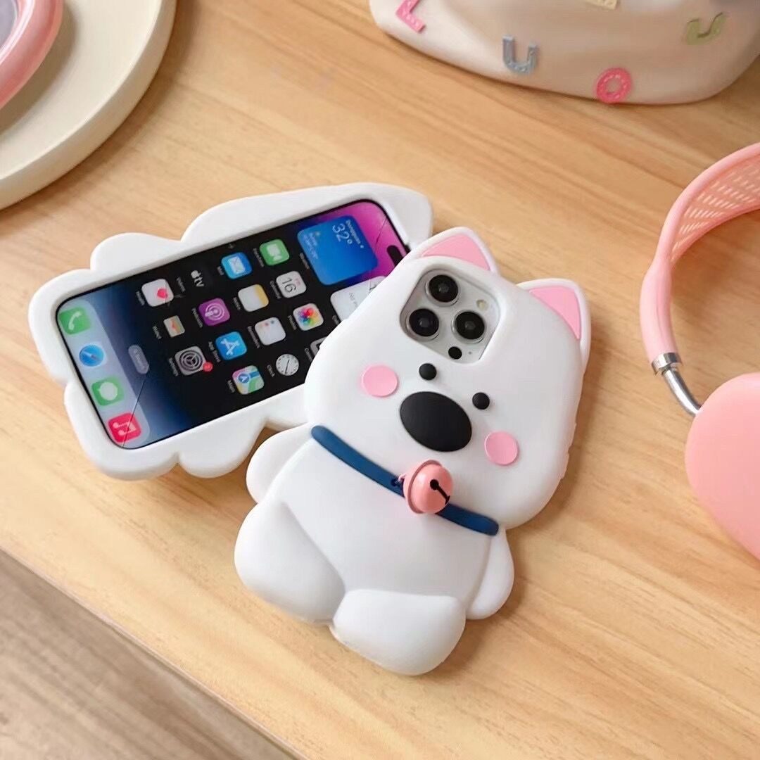 Cartoon Cute Little White Dog Phone Case