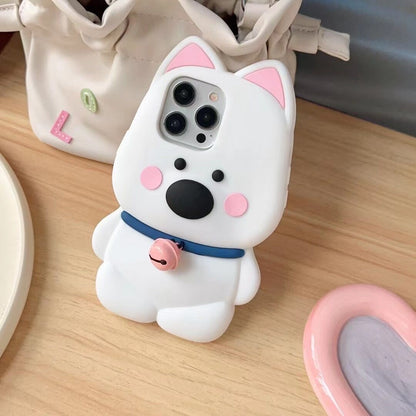 Cartoon Cute Little White Dog Phone Case