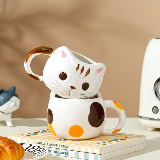 Cute Hand-painted Cat Mug