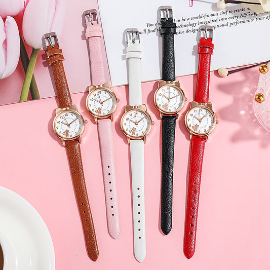 Kawai Cat Net Red Luminous Student Watch