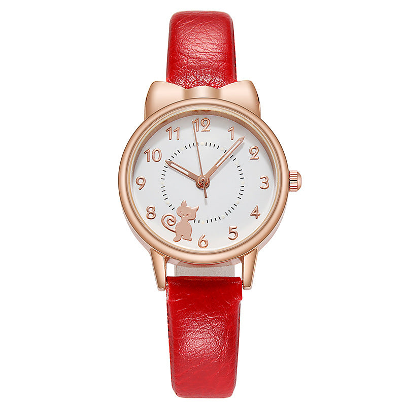 Kawai Cat Net Red Luminous Student Watch