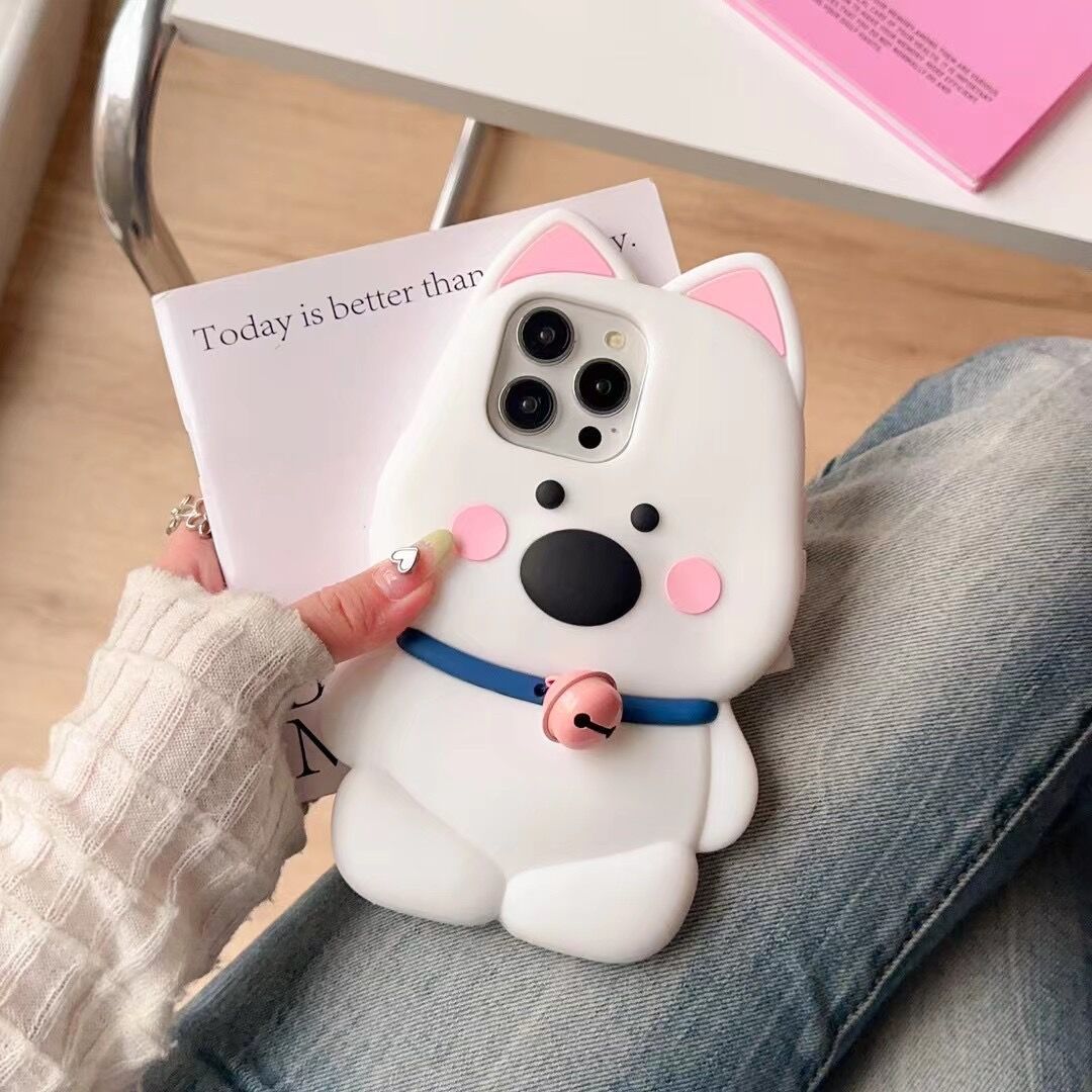 Cartoon Cute Little White Dog Phone Case