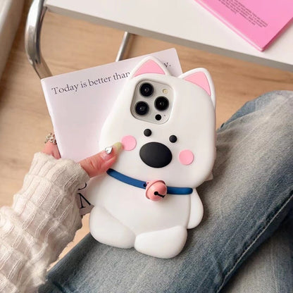 Cartoon Cute Little White Dog Phone Case