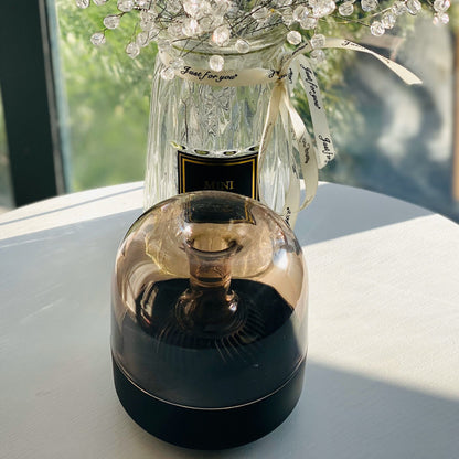 Mini Computer Bass Blue Glass Speaker