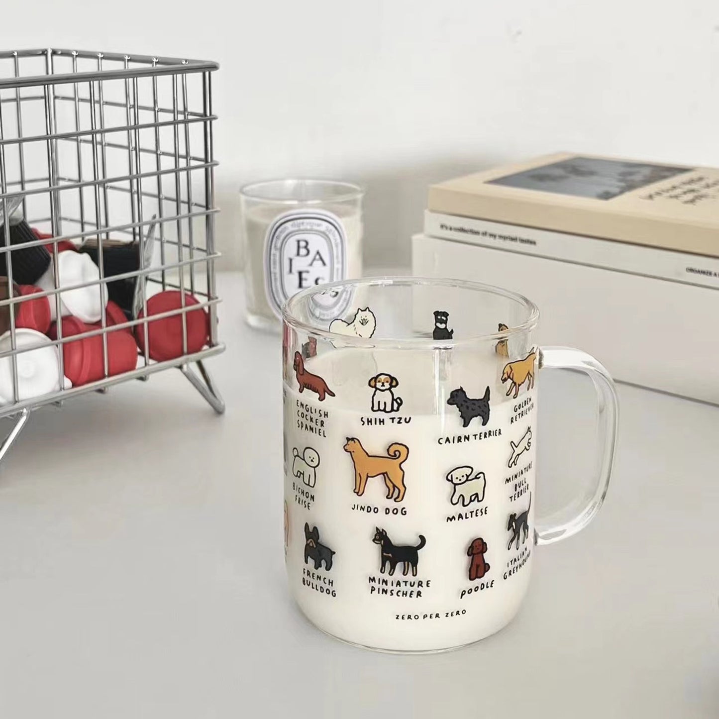 Creative Illustration Cute Pet Glass