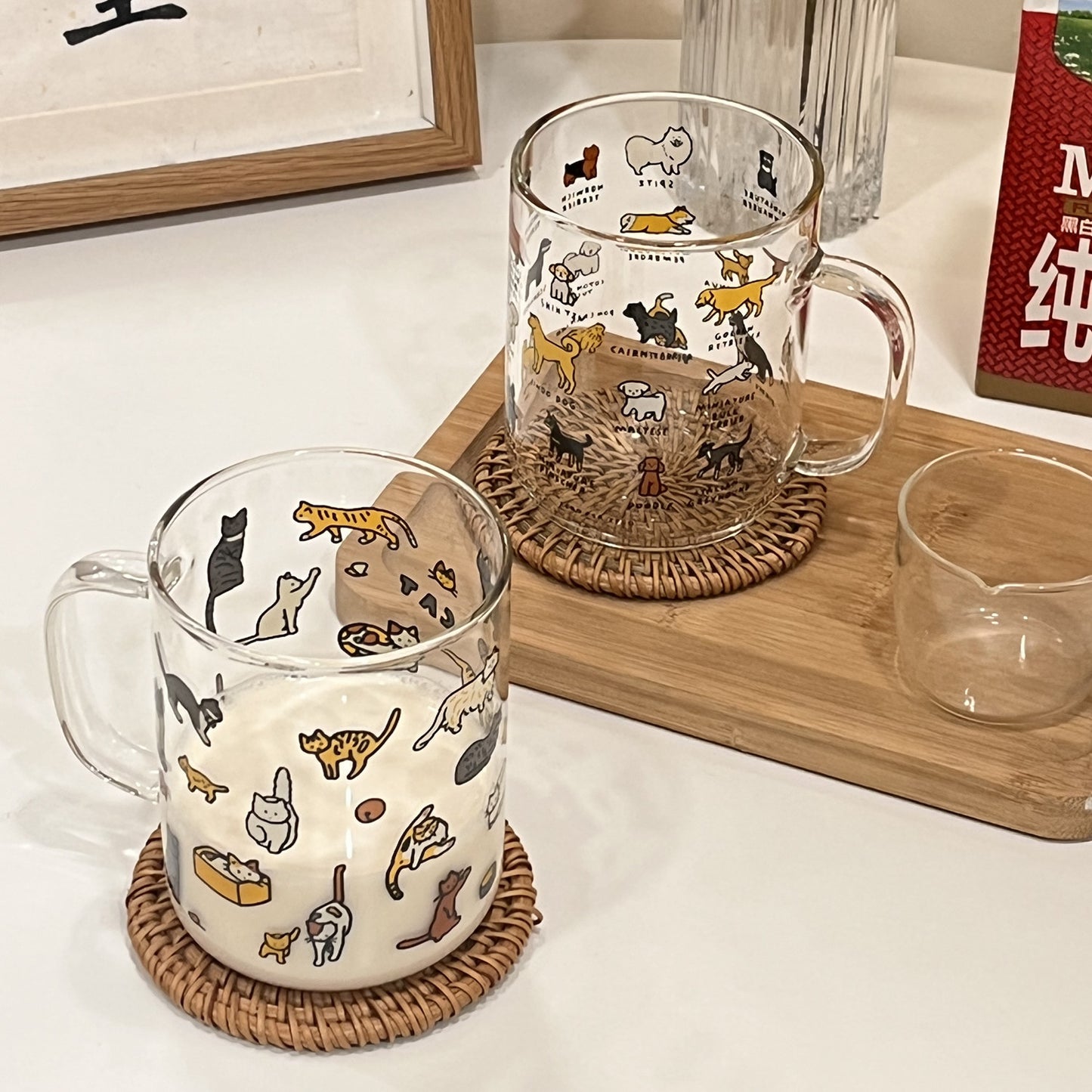 Creative Illustration Cute Pet Glass