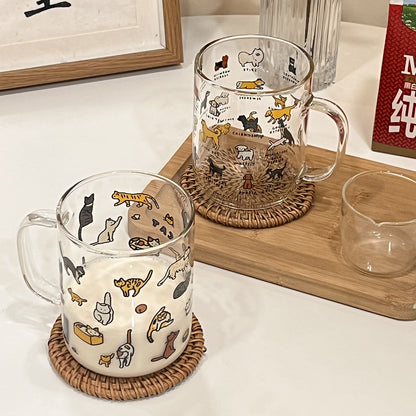 Creative Illustration Cute Pet Glass