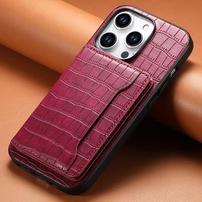 Card Pattern Leather Phone Case