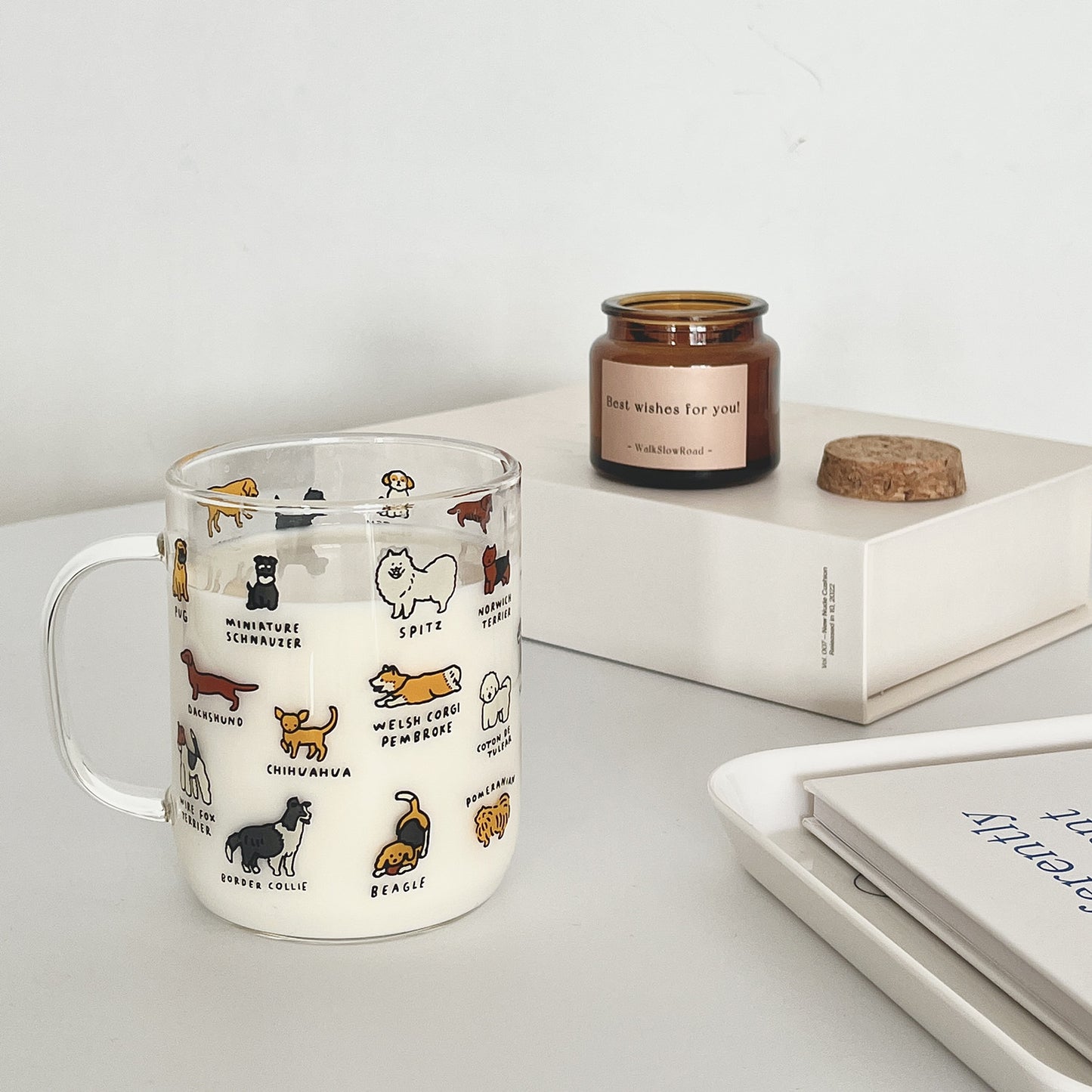 Creative Illustration Cute Pet Glass